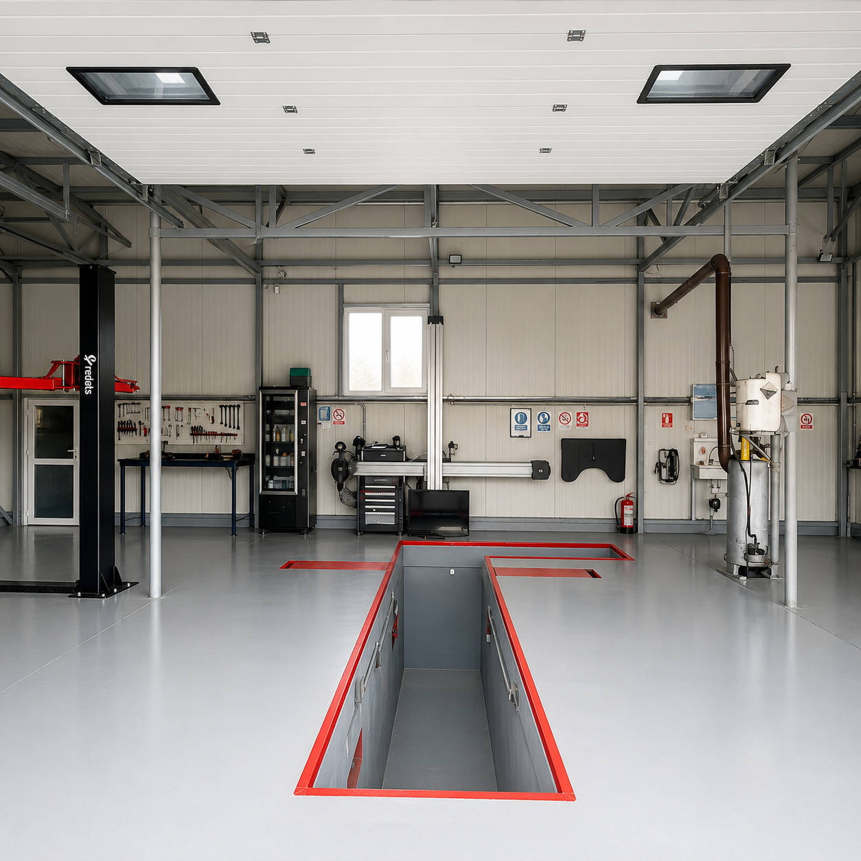 Interior service auto Găești cu lift și echipamente geometrie 3D